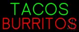 Oval Tacos Burritos Neon Sign