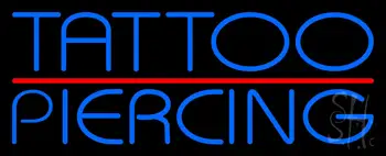 Blue Tattoo Piercing Red Line LED Neon Sign