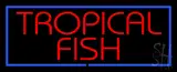 Tropical Fish Blue Border LED Neon Sign