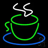 Green Coffee Cup Logo LED Neon Sign
