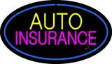 Auto Insurance Blue Oval LED Neon Sign