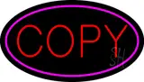 Red Copy Oval Pink LED Neon Sign