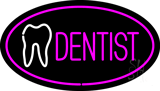 Oval Pink Dentist Animated LED Neon Sign