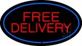 Free Delivery Oval Blue LED Neon Sign
