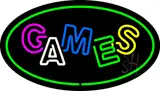 Games Oval Green LED Neon Sign