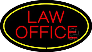 Law Office Oval Yellow LED Neon Sign