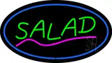 Green Salad with Pink Line Blue Border LED Neon Sign