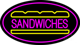 Sandwiches Pink Border Animated LED Neon Sign