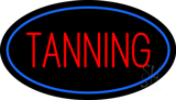 Red Oval Tanning Animated LED Neon Sign