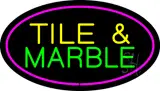 Tile and Marble Oval Purple LED Neon Sign