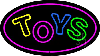 Toys Oval Purple LED Neon Sign