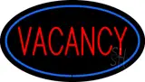 Vacancy Oval Blue LED Neon Sign