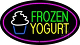 Frozen Yogurt Oval Pink LED Neon Sign