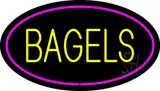 Bagels Oval Purple LED Neon Sign