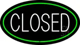 Closed Oval Green LED Neon Sign