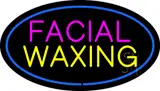 Facial Waxing Oval Blue LED Neon Sign