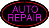 Pink Auto Repair Red Oval LED Neon Sign