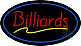Red Billiards Blue Oval LED Neon Sign