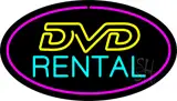 DVD Rental Purple Oval LED Neon Sign