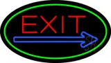 Exit Oval Green LED Neon Sign