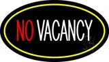No Vacancy Oval Yellow LED Neon Sign