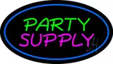 Party Supply Blue Oval LED Neon Sign