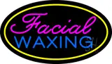 Facial Waxing Oval Yellow LED Neon Sign