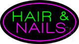 Oval Hair and Nails Animated LED Neon Sign