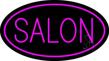 Pink Salon Oval LED Neon Sign