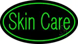 Skin Care Oval Green LED Neon Sign