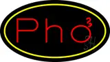 Pho Oval Yellow LED Neon Sign