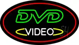 DVD Video Oval Red LED Neon Sign