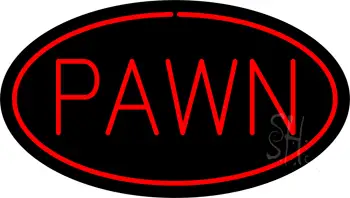 Oval Red Pawn LED Neon Sign