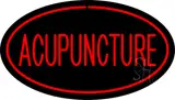 Acupuncture Oval Red LED Neon Sign
