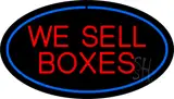 We Sell Boxes Oval Blue LED Neon Sign
