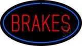 Red Brakes Blue Oval LED Neon Sign