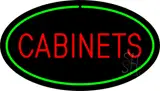 Cabinets Oval Green LED Neon Sign