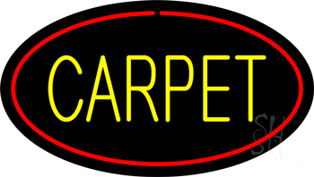 Carpet Oval Red Animated LED Neon Sign