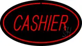 Cashier Oval Red LED Neon Sign