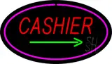 Cashier Oval Pink LED Neon Sign