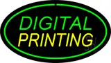 Digital Printing Oval Green LED Neon Sign
