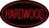 Hardwood Oval Red LED Neon Sign