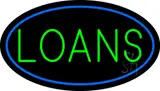 Loans Oval Blue LED Neon Sign