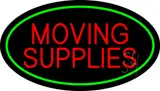 Moving Supplies Oval Green LED Neon Sign