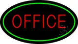 Office Oval Green LED Neon Sign