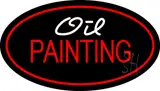 Oil Painting Red Oval LED Neon Sign