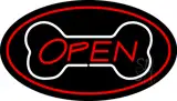 Bone Logo Open Red Oval LED Neon Sign