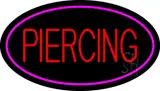 Piercing Oval Pink LED Neon Sign