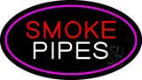 Smoke Pipes Pink Oval LED Neon Sign