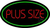 Plus Size Oval Green LED Neon Sign